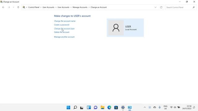 How to change windows 11 User Account type from standard or limited to administrator смотреть онлайн