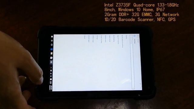 HiDON 8" HR842 Z3735F Win10 rugged tablets with 2G+32G+3G NFC Barcode scanner waterproof tablet pc смотреть онлайн