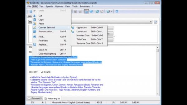 Balabolka, a free TTS program for Windows