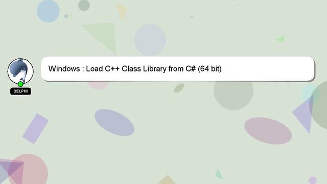 Windows : Load C++ Class Library from C# (64 bit) смотреть онлайн