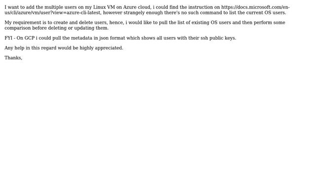 List the current OS users of Linux VM on Azure Cloud смотреть онлайн