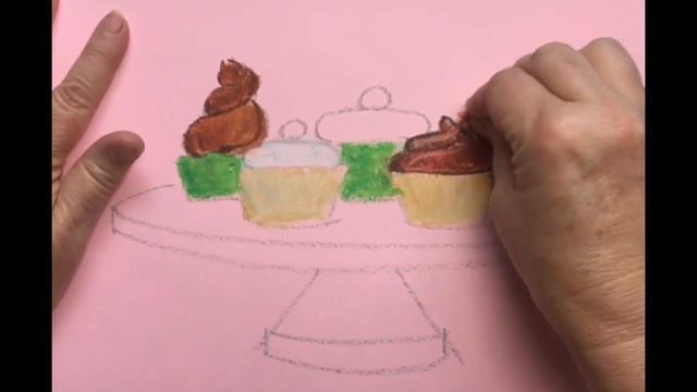 Drawing- Oil Pastels Desserts (#3) For 7th Graders #seventhgrade #seventhgradeartlessons