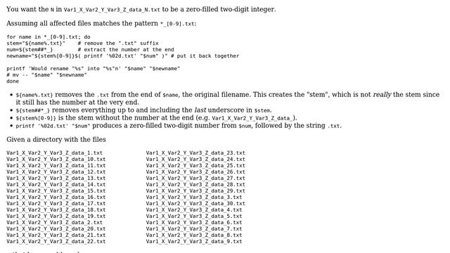 Rename all files in a directory to add a leading zero - for filenames with varying 'stems' смотреть онлайн