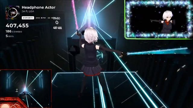 【BeatSaber】Headphone Actor（Expert+）Kinect v1 XBOX 360 Full body tracking смотреть онлайн