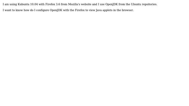How to configure applet plugin for OpenJDK in Firefox on Linux? смотреть онлайн