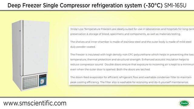 Deep Freezer | Single Compressor Refrigeration (-30°C) | ULTRA LOW TEMPERATURE EQUIPMENT