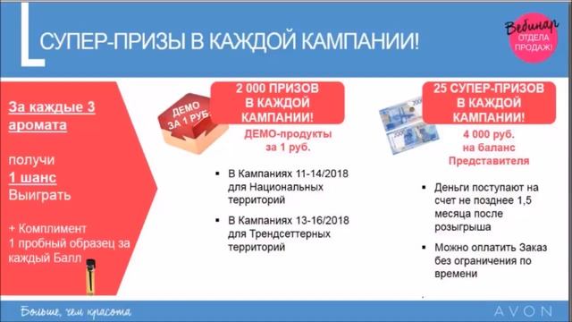 Выгода в ароматах  Программа для представителей AVON