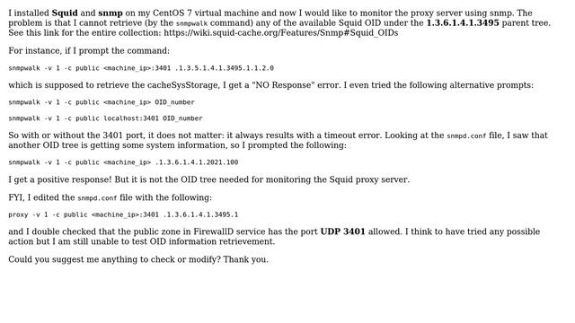 Unix & Linux: Unable to retrieve Squid OID information for monitoring proxy смотреть онлайн