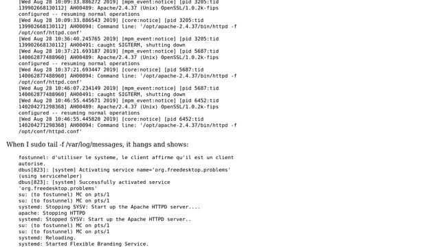 Unix & Linux: Why is httpd hanging when trying to start? смотреть онлайн