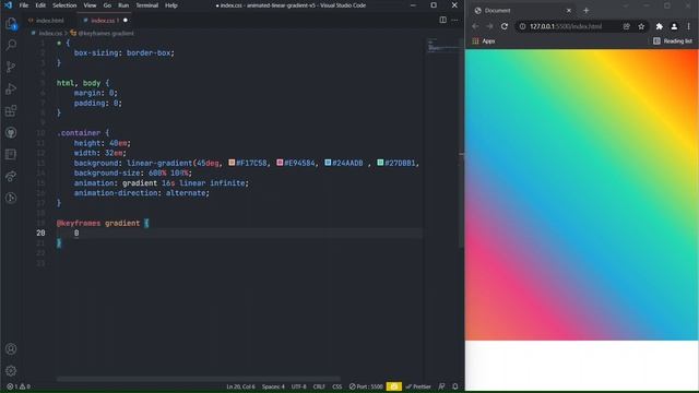 Animated Linear Gradient In CSS!
