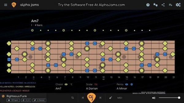 Righteous Funk Jam Track _ Guitar Backing Track (A Minor _ 139 BPM)