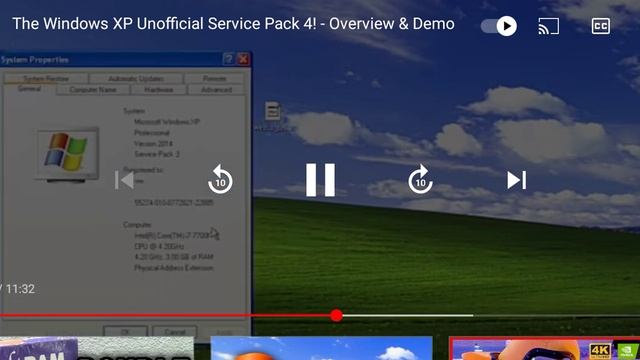 The Windows XP Unofficial Service Pack 4! - Overview & Demo смотреть онлайн