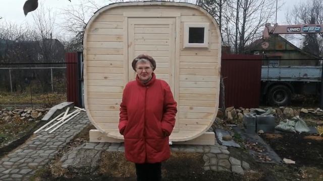 Видеоотзыв на баню-бочку от компании ДревГрад смотреть онлайн