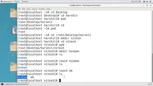 how to create directory, file and change directory in RHEL7, 8 смотреть онлайн