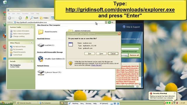 W32/Blaster.Worm virus (a.k.a. Internet Security scam) смотреть онлайн