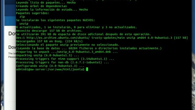 Ubuntu Server 14 04 - Preparación archivos instalación Joomla! смотреть онлайн