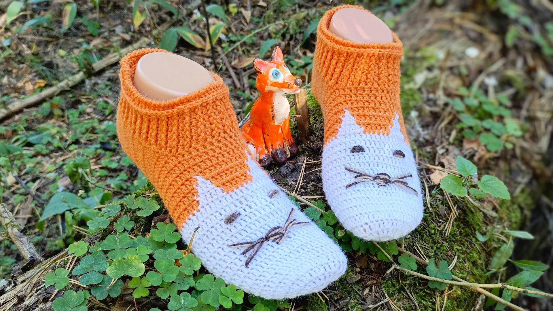 Следки Лисичка крючком . Подробный МК . смотреть онлайн