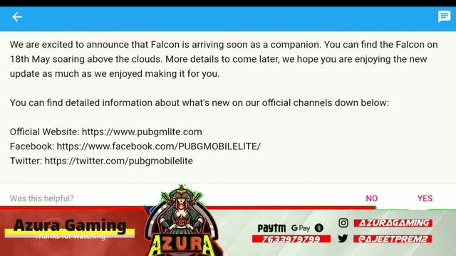 How To Get Free Falcon In Pubg Mobile Lite | Companion Pubg Lite | Azura Gaming | Giveaway