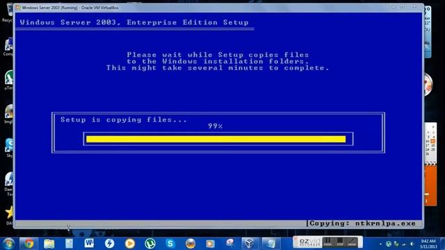 Tutuorial install Windows Server 2003 VB part2 смотреть онлайн