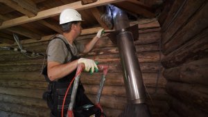 Дачный ответ с дымоходом Schiedel Permeter: Ботаническая кухня-гостинная