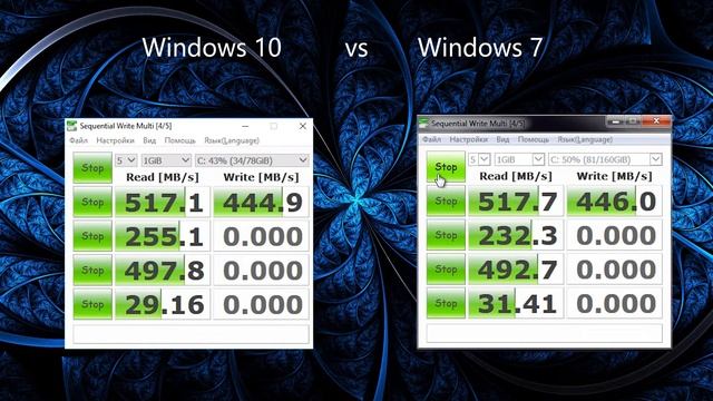 Windows 10 vs Windows 7 test disk смотреть онлайн