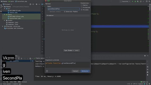Tennis Kata TDD with PhpStorm and Vim #14 20201107 смотреть онлайн