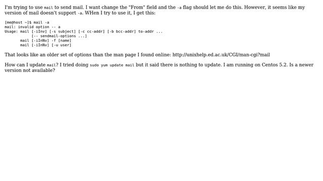 Linux mail is out of date, how to update? смотреть онлайн