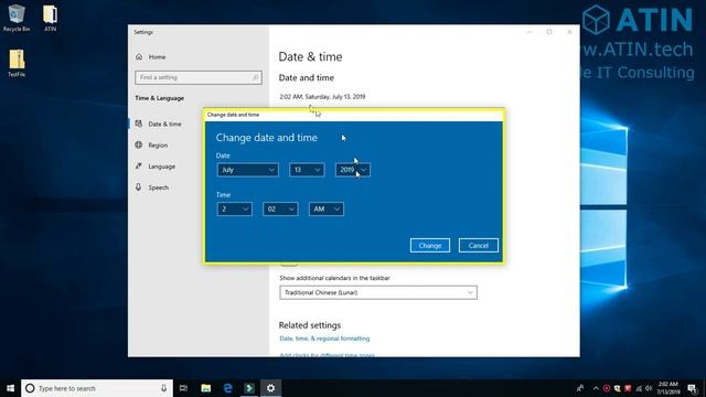 How to change the date and time in Windows 10! смотреть онлайн