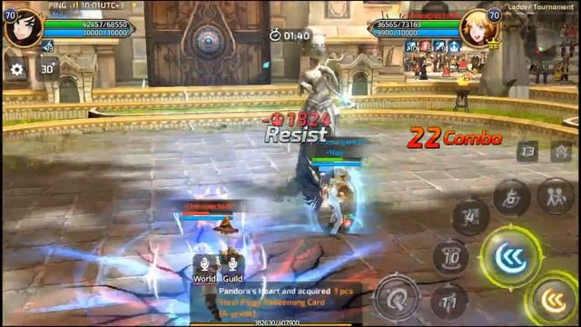 DRAGON NEST M: PVP Abyss Walker VS Warrior Destroyer