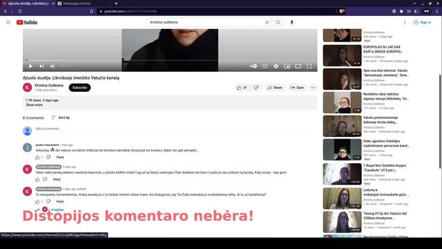 Kaip Kristina Sulikienė šalina "netinkamus" komentarus | 2022-12-13 смотреть онлайн