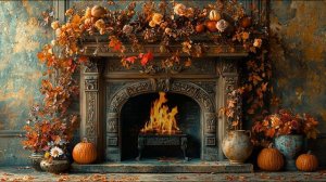 'Oil on Canvas' Fireplace Ambience  Warm & Relaxing Fireplace Sounds