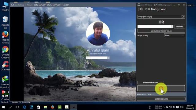 Change the Login Screen Background on Windows 10 смотреть онлайн