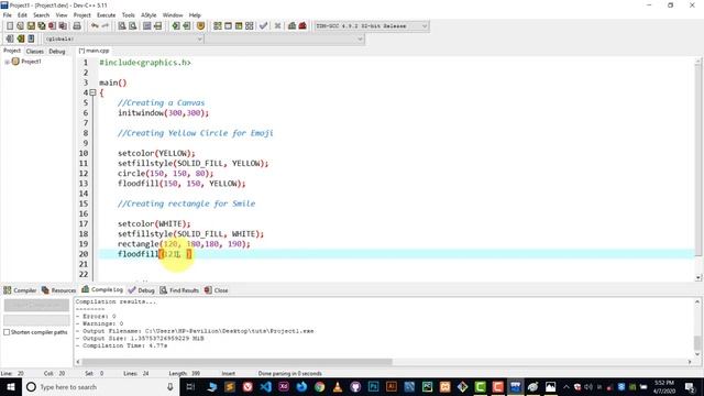 Create Smile Face 😊 Using C/C++ Graphics | Graphics in C/C++ смотреть онлайн