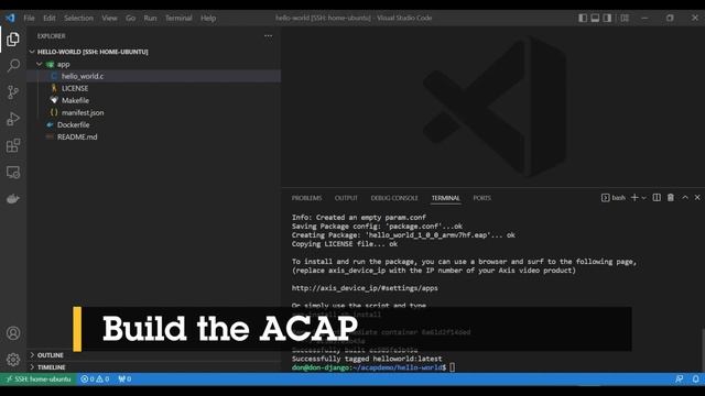 Get started with the ACAP Native SDK - Hello World example | AXIS Camera Application Platform (ACAP смотреть онлайн