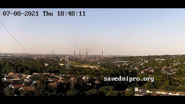 8 июля 2021 года, выбросы Коксохим (ДМЗ), Днепр, Украина загрязнение воздуха смотреть онлайн
