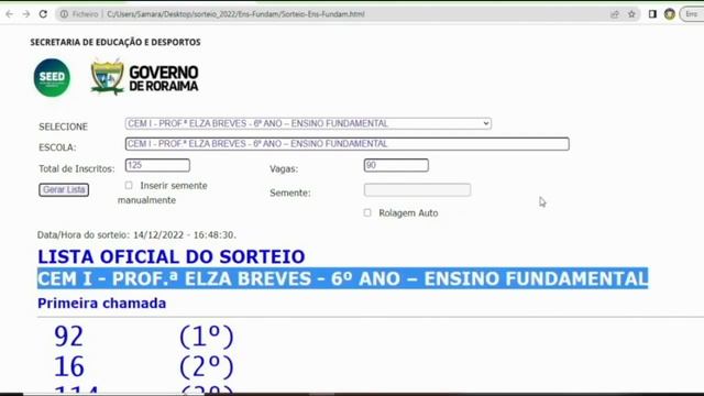 SORTEIO DE VAGAS PARA ESCOLAS MILITARIZADAS DE RORAIMA PARA 2023 смотреть онлайн