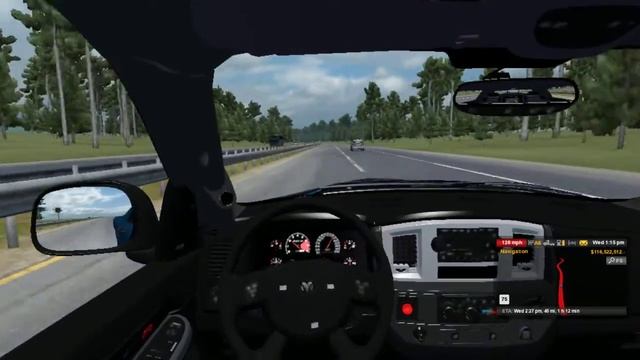 American Truck Simulator - Driving Around New England - Dodge RAM - With Commentary смотреть онлайн
