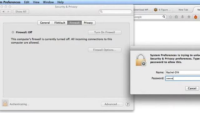 Turn on the Firewall on MAC- Low смотреть онлайн