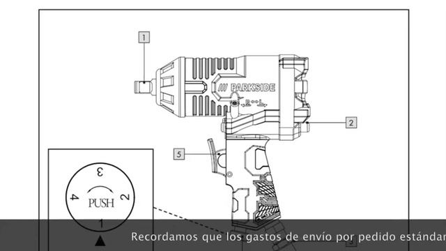 Atornilladora Neumática De Percusión Parkside PDSS 310 C6
