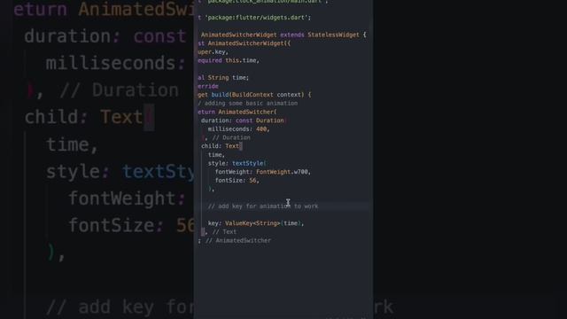 How to add simple clock animation in flutter | Animated Switcher widget | Flutter | Android | iOS | смотреть онлайн