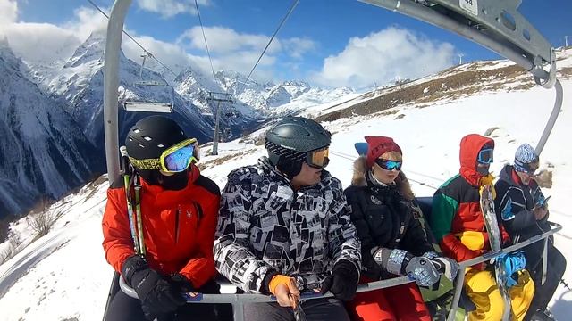 Домбай 2017, 6 местная креселка смотреть онлайн