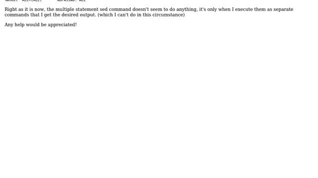 Unix & Linux: sed multiple statements within a single command not working (2 Solutions!!) смотреть онлайн