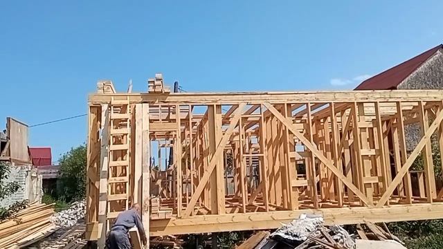 Каркасный дом 9*10м День 15 Тюмень смотреть онлайн