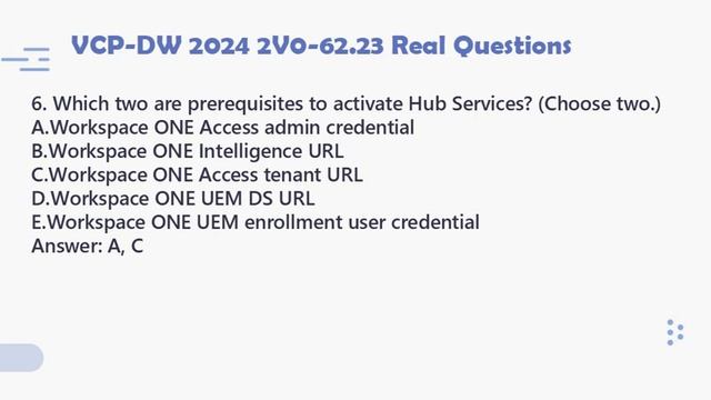 VCP-DW 2024 2V0-62.23 Exam Questions - VMware Workspace ONE 22.X Professional смотреть онлайн