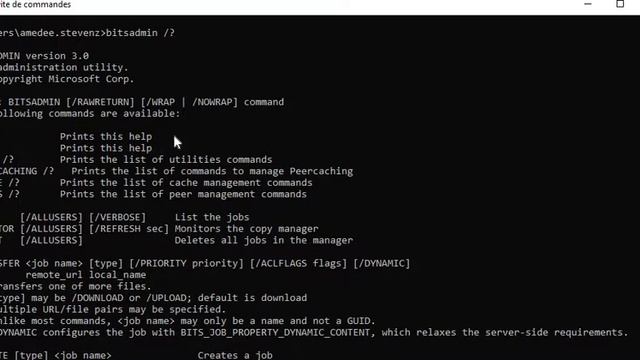 Commande CMD Lettre B BITSADMIN смотреть онлайн