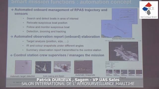 ACE-Siam2014: Patrick DURIEUX Safran Sagem (VP UAS Sales)
