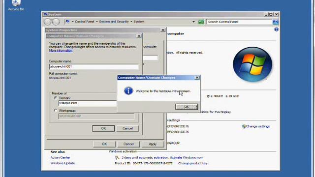Setting up DC on Server 2k8 r2 core part 2.wmv смотреть онлайн