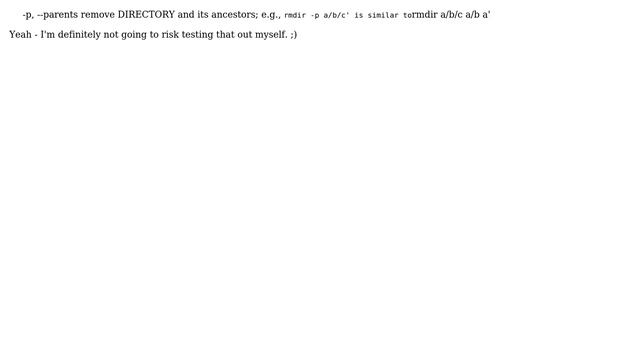 Unix & Linux: What exactly does rmdir -p do? смотреть онлайн