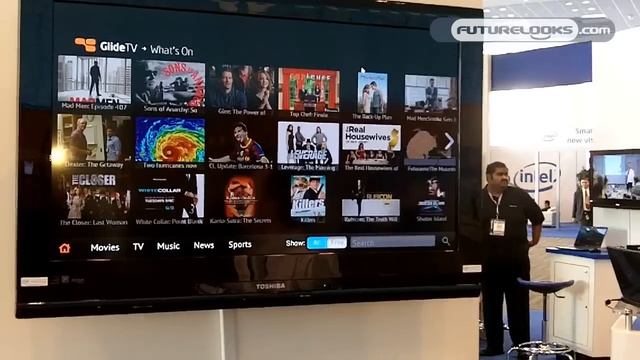 IDF 2010 - Wireless Display (WiDi) Demonstrated using GlideTV Hardware смотреть онлайн